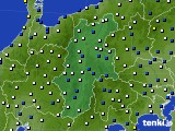 長野県のアメダス実況(風向・風速)(2021年02月16日)