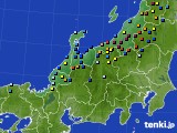 北陸地方のアメダス実況(積雪深)(2021年02月17日)