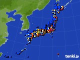 アメダス実況(日照時間)(2021年02月17日)