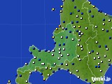 道央のアメダス実況(風向・風速)(2021年02月17日)