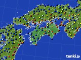 四国地方のアメダス実況(日照時間)(2021年02月18日)