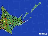 道東のアメダス実況(日照時間)(2021年02月18日)