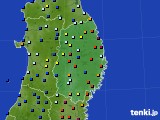 岩手県のアメダス実況(日照時間)(2021年02月18日)