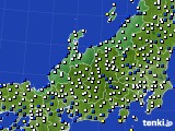 北陸地方のアメダス実況(風向・風速)(2021年02月18日)