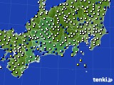 東海地方のアメダス実況(風向・風速)(2021年02月18日)