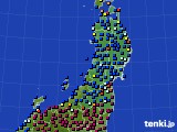 2021年02月19日の東北地方のアメダス(日照時間)