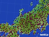 北陸地方のアメダス実況(日照時間)(2021年02月19日)