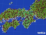 近畿地方のアメダス実況(日照時間)(2021年02月19日)