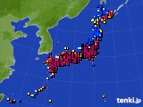 アメダス実況(日照時間)(2021年02月19日)