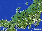 北陸地方のアメダス実況(気温)(2021年02月19日)