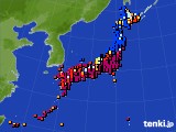 アメダス実況(日照時間)(2021年02月20日)