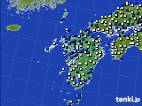 九州地方のアメダス実況(風向・風速)(2021年02月21日)