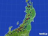 2021年02月22日の東北地方のアメダス(積雪深)