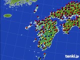 九州地方のアメダス実況(日照時間)(2021年02月22日)