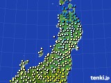 東北地方のアメダス実況(気温)(2021年02月22日)