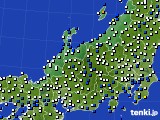 北陸地方のアメダス実況(風向・風速)(2021年02月22日)