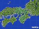 近畿地方のアメダス実況(風向・風速)(2021年02月22日)