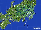 関東・甲信地方のアメダス実況(風向・風速)(2021年02月23日)