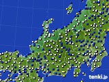 北陸地方のアメダス実況(風向・風速)(2021年02月23日)