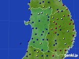 秋田県のアメダス実況(日照時間)(2021年02月24日)