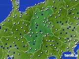長野県のアメダス実況(風向・風速)(2021年02月24日)