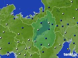 滋賀県のアメダス実況(風向・風速)(2021年02月24日)