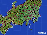 関東・甲信地方のアメダス実況(日照時間)(2021年02月25日)
