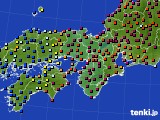 近畿地方のアメダス実況(日照時間)(2021年02月25日)