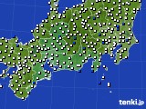 東海地方のアメダス実況(風向・風速)(2021年02月25日)