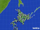 北海道地方のアメダス実況(風向・風速)(2021年02月26日)