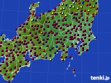 関東・甲信地方のアメダス実況(日照時間)(2021年02月27日)