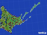 道東のアメダス実況(日照時間)(2021年02月27日)