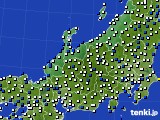 北陸地方のアメダス実況(風向・風速)(2021年02月27日)