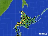 北海道地方のアメダス実況(積雪深)(2021年02月28日)