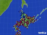 北海道地方のアメダス実況(日照時間)(2021年02月28日)