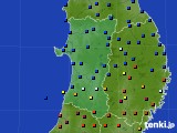 秋田県のアメダス実況(日照時間)(2021年03月01日)