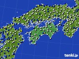 2021年03月02日の四国地方のアメダス(風向・風速)