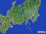 関東・甲信地方のアメダス実況(気温)(2021年03月03日)