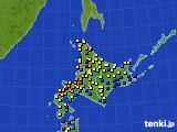 北海道地方のアメダス実況(積雪深)(2021年03月04日)
