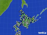 2021年03月04日の北海道地方のアメダス(風向・風速)