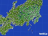 関東・甲信地方のアメダス実況(風向・風速)(2021年03月04日)