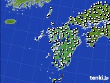 九州地方のアメダス実況(風向・風速)(2021年03月04日)