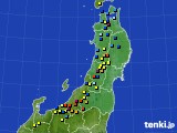 東北地方のアメダス実況(積雪深)(2021年03月08日)