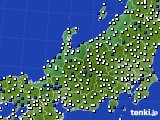 北陸地方のアメダス実況(風向・風速)(2021年03月08日)