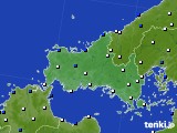2021年03月08日の山口県のアメダス(風向・風速)