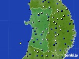 2021年03月10日の秋田県のアメダス(風向・風速)