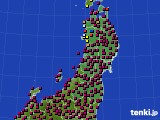 東北地方のアメダス実況(日照時間)(2021年03月11日)