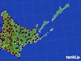 道東のアメダス実況(日照時間)(2021年03月13日)