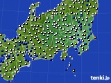 関東・甲信地方のアメダス実況(風向・風速)(2021年03月13日)