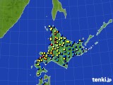 北海道地方のアメダス実況(積雪深)(2021年03月14日)